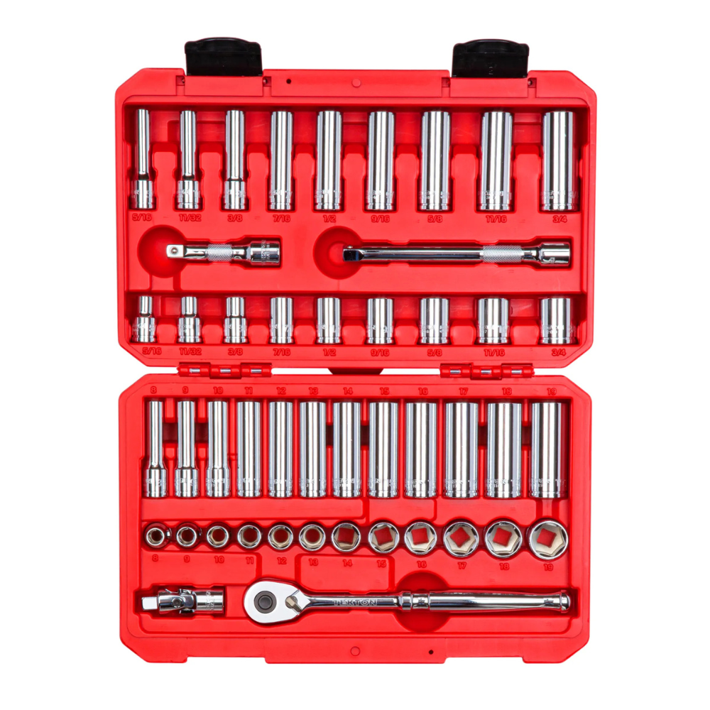 Tekton 3/8 Inch Drive 6-Point Socket and Ratchet Set with Case from GME Supply